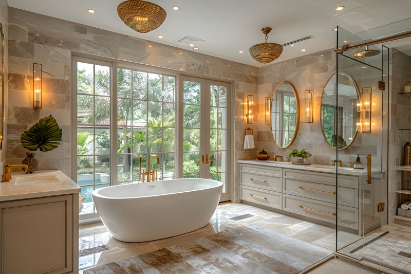 Luxurious Bathtub with Elegant Fixtures